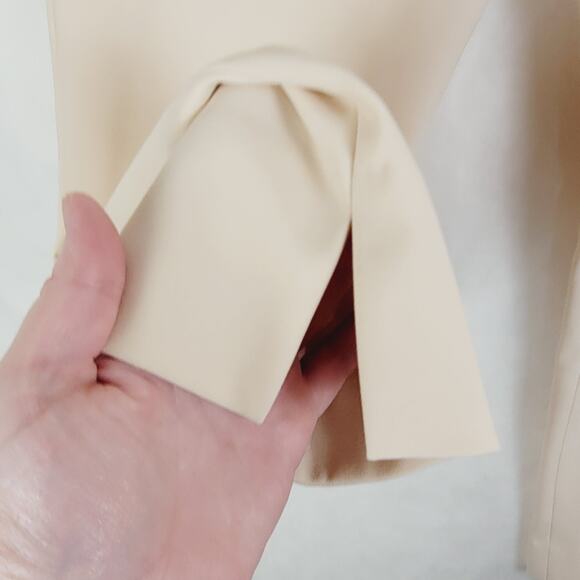 BCBGMAXASRIA pastel peach straight leg trouser size Med Old Money Quiet Luxury - Picture 6 of 10